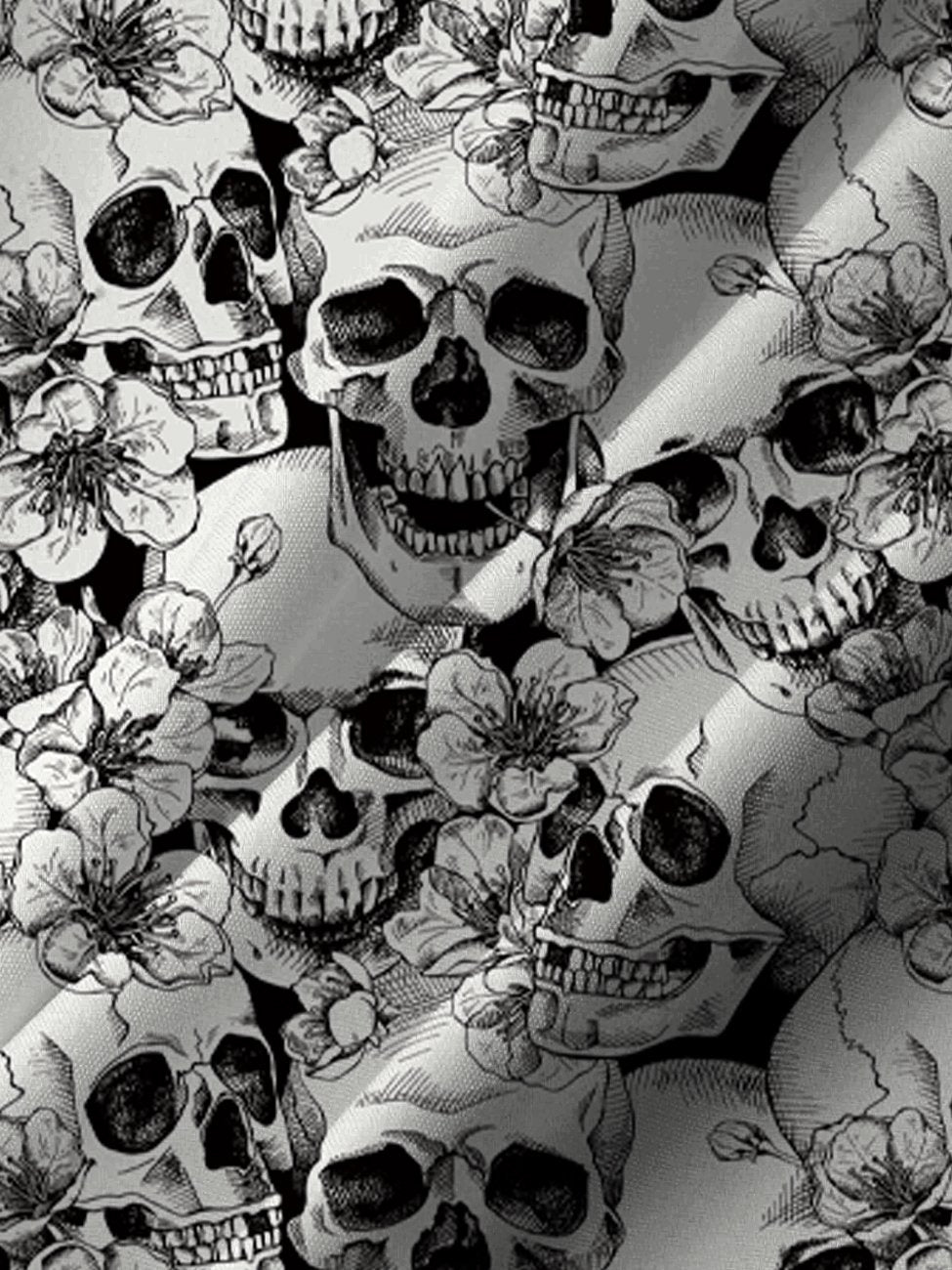 Chemise hawaïenne pour homme Alohadaddy Vintage Skull Floral Plant Beach