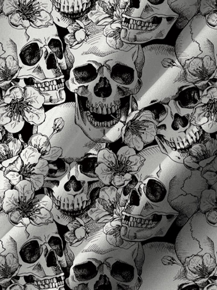 Chemise hawaïenne pour homme Alohadaddy Vintage Skull Floral Plant Beach