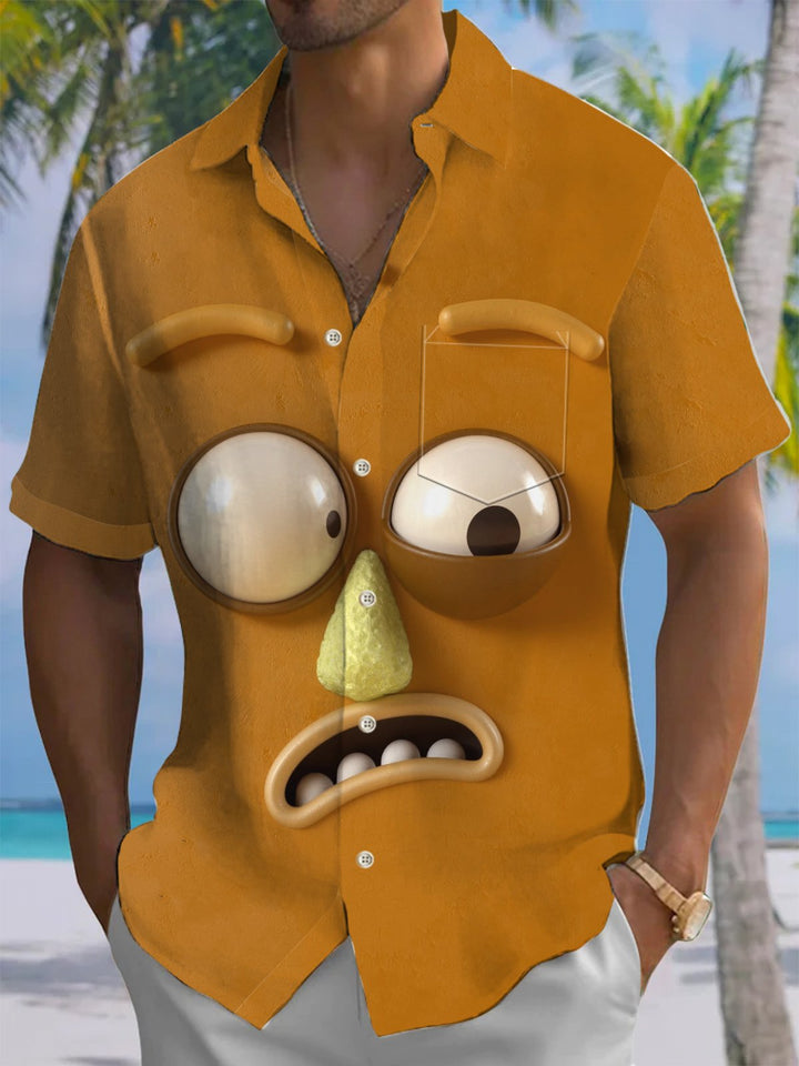 Aloha Daddy® Casual Cartoon Funny Expressions Print Art Men&