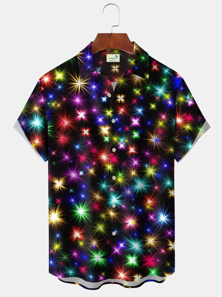 Alohadaddy Holiday Christmas Fireworks Print Men&