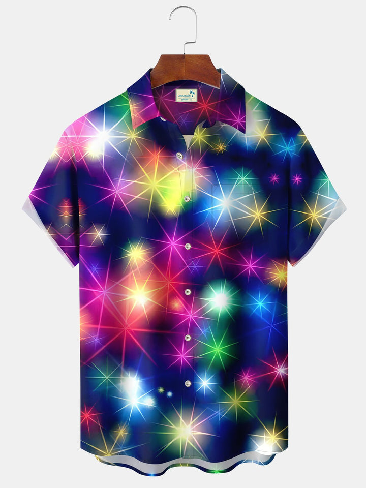 Alohadaddy Holiday Party Christmas Flashing Lights 3D Digital Print Men&