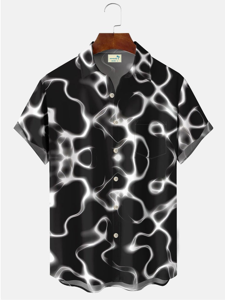 Alohadaddy Abstract Texture Printed Casual Plus Size Shirts