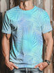 Alohadaddy Men's Vacation Gradient Hawaiian Tropical Leaves T-Shirt