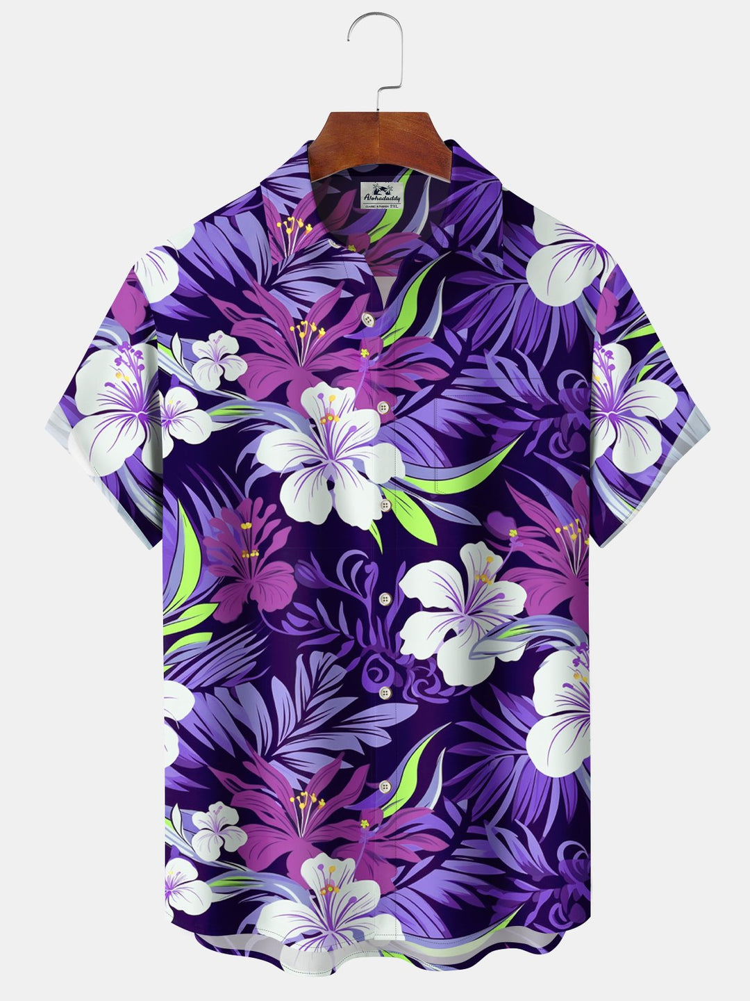 Camisa hawaiana con estampado floral tropical para vacaciones en la playa Alohadaddy