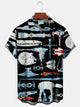 Alohadaddy Vintage Movie Cartoon Men's Hawaiian Shirts Stretch Easy Care Aloha Pocket Camp Shirts Big Tall