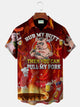 Camisa hawaiana extragrande para hombre con bolsillos, Día Nacional de la Barbacoa, Alohadaddy Rub My Putt Then You Can Pull My Pork