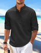Alohadaddy Hawaiian Seersucker Cardigan Men's Button Down Long Sleeve Plus Size Shirt