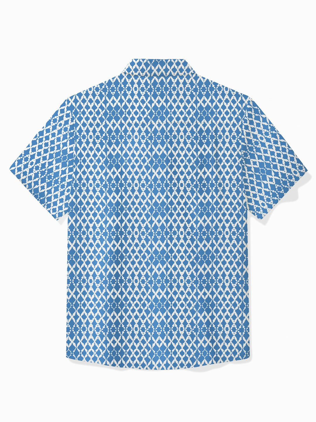 Camisa hawaiana para hombre de Alohadaddy con diseño geométrico azul, de secado rápido, con bolsillo, estilo vintage, para campamento, talla grande