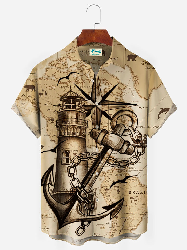 Alohadaddy Vintage Nautical Map Men&