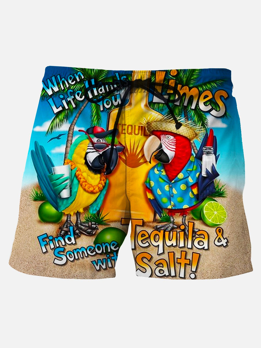 Alohadaddy Blue Parrot Pockets Hawaii Series Pants