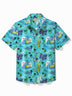 Alohadaddy Hawaiian Tiki Printed Men's Button Pocket Shirt