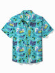 Camisa hawaiana con bolsillos abotonados y estampado tiki para hombre de Alohadaddy