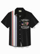 Alohadaddy Memorial Day Men's Vintage Bowling Shirt Stretch Camp Pocket Shirt Big Tall