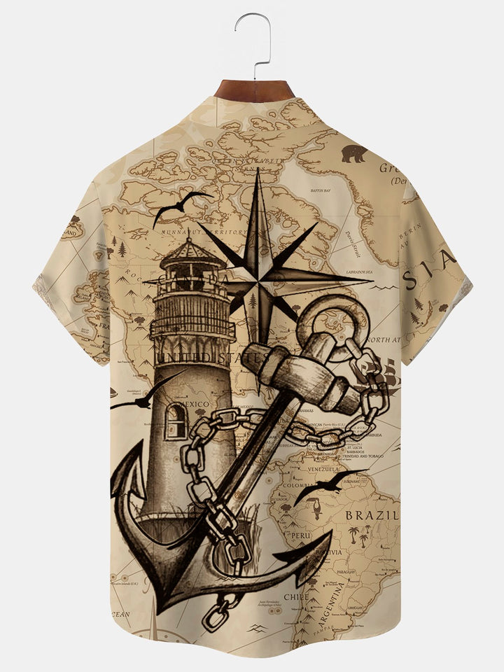 Alohadaddy Vintage Nautical Map Men&