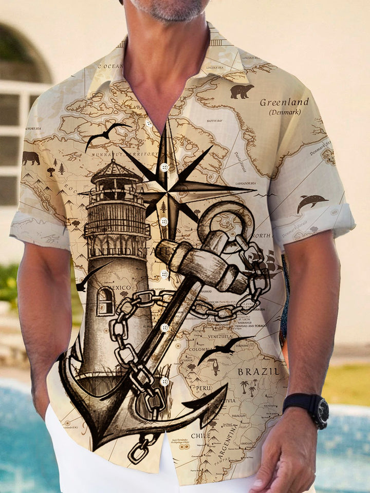Alohadaddy Vintage Nautical Map Men&