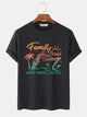Alohadaddy Cruise Vacation Men's Crew Neck T-Shirt Oversized Stretch Cotton Blend Tops