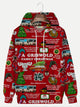 Alohadaddy Christmas Red Men's Drawstring Hoodies Cartoon Stretch Plus Size Warm Casual Pullover Sweatshirts