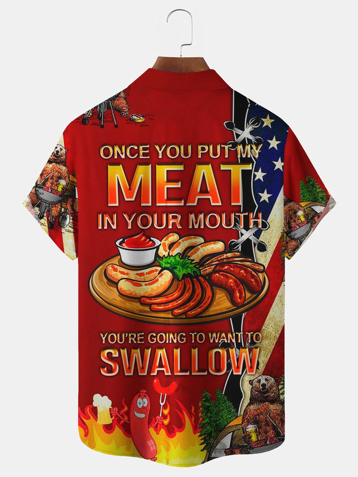 Camisa hawaiana de vacaciones de gran tamaño Alohadaddy Una vez que pones mi carne en tu boca