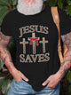 Alohadaddy Holiday Casual Jesus Saves Men's Plus Size Easter T-Shirt Vintage Tops