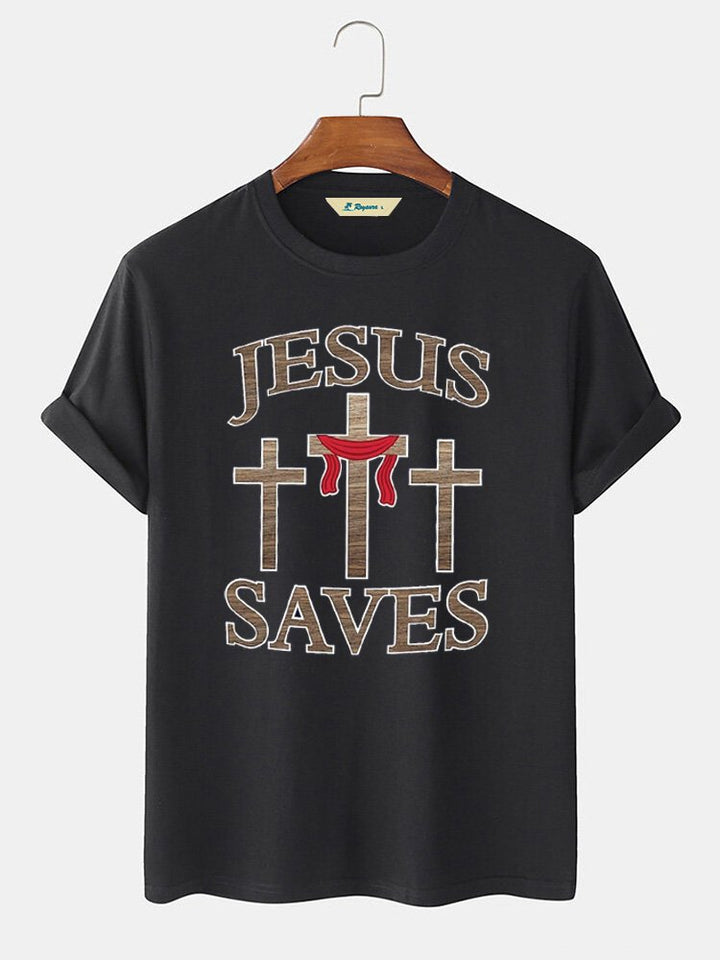 Alohadaddy Holiday Casual Jesus Saves Men&