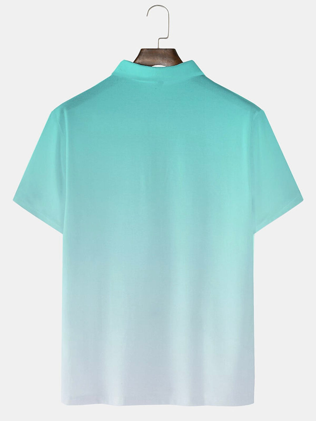 Alohadaddy Gradient Tropical Leaf Basic Print Beach Hawaiian Big &amp; Tall Aloha Golf Polo Shirt