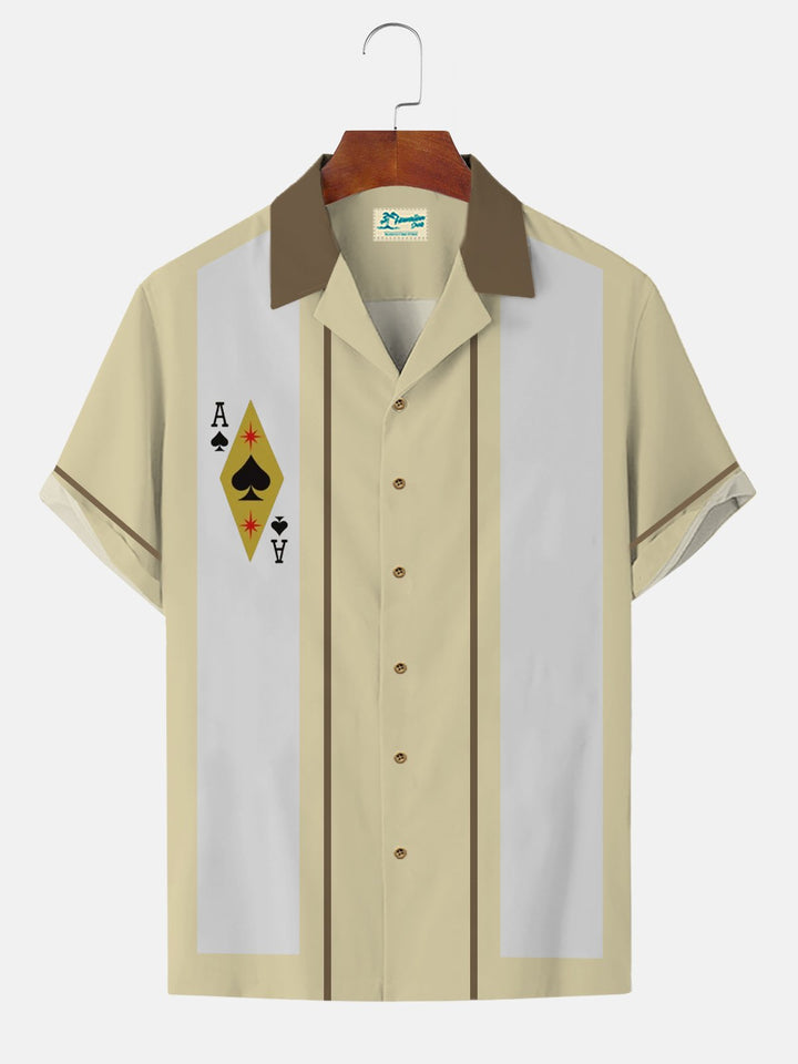 Alohadaddy Vintage Bowling Las Vegas Casino Poker Print Men&