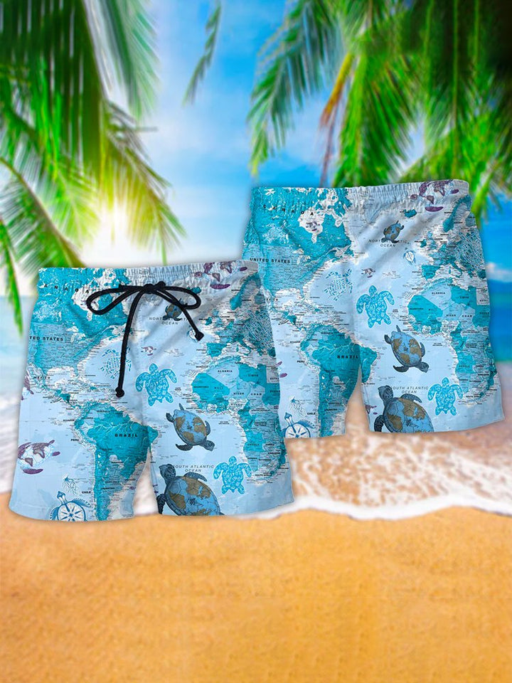 Alohadaddy Map Print Earth Day Men&
