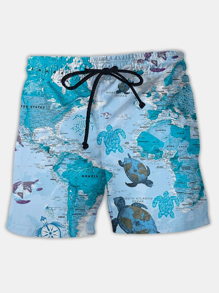 Alohadaddy Map Print Earth Day Men&