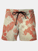 Alohadaddy Floral Print Men's Vacation Hawaiian Big and Tall Aloha Board Shorts