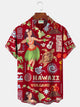 Alohadaddy TIKI Hula Ethnic Print Men's Vacation Hawaiian Big and Tall Aloha Shirt