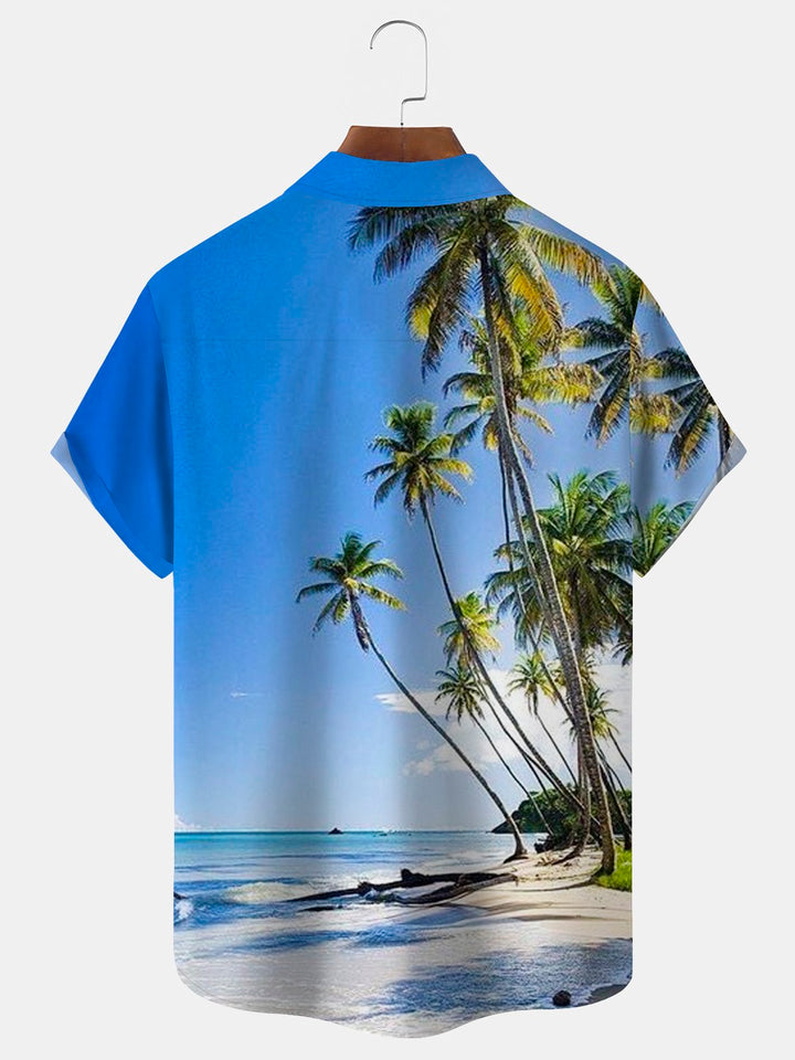 Alohadaddy Beach Coconut Palm Print Men&