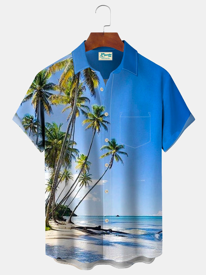 Alohadaddy Beach Coconut Palm Print Men&