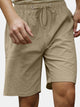 Alohadaddy Linen Shorts Men's Casual Beach Shorts Summer Basic Shorts