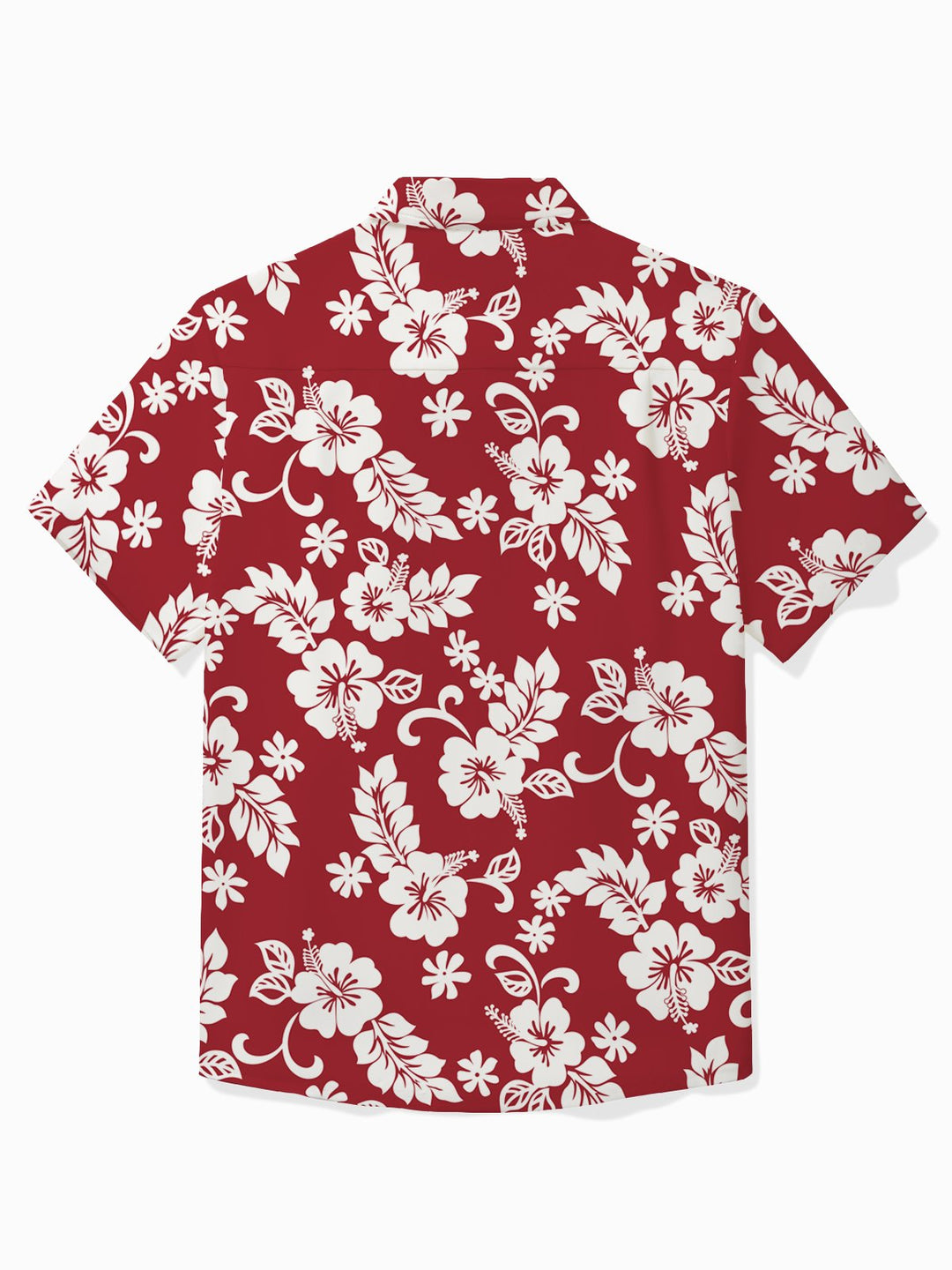 Camisa de campamento de secado rápido con bolsillo y diseño de plumeria hawaiana para hombre de Alohadaddy Holiday Beach, color rojo, talla grande