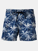 Alohadaddy Swim Trunks Coconut Palm Print Men's Vacation Hawaiian Big And Tall Aloha Board Shorts