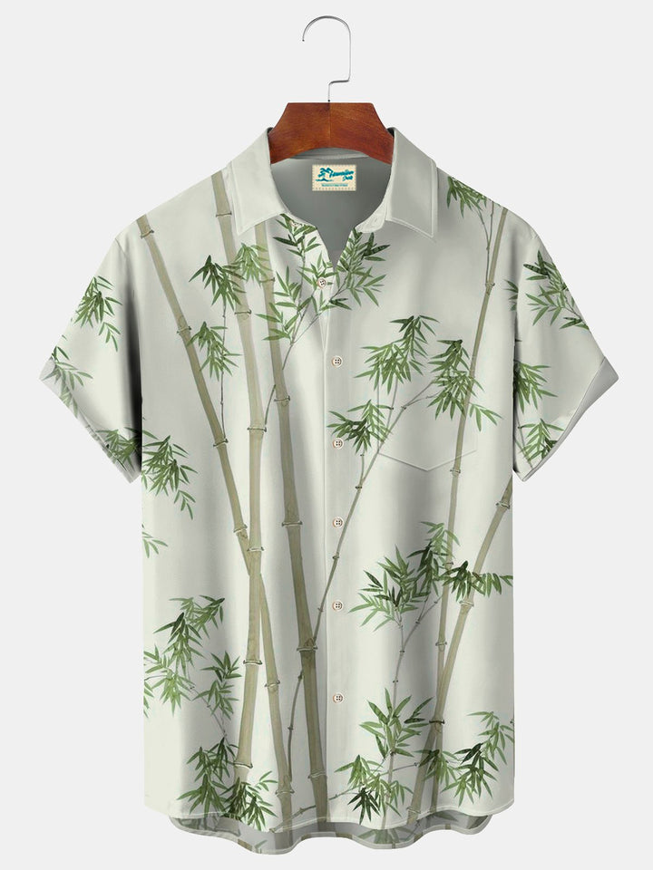 Alohadaddy Bamboo Plant Print Beach Men&