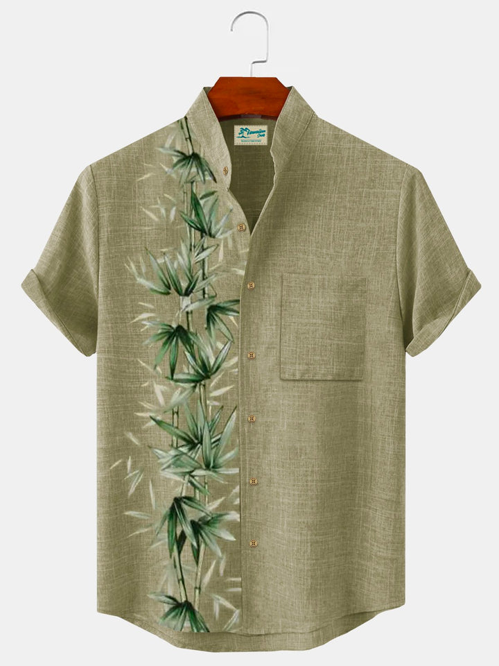 Alohadaddy Pocket Vintage Bamboo Print Beach Men&