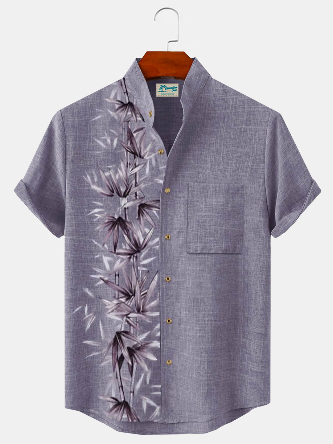 Alohadaddy Pocket Vintage Bamboo Print Beach Men&