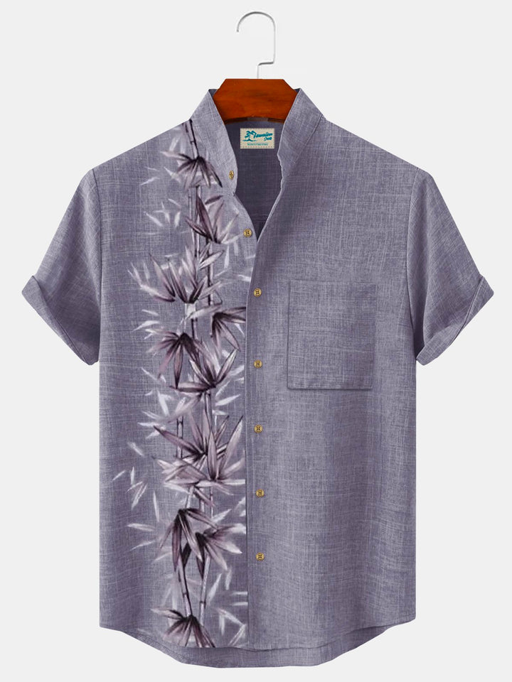 Alohadaddy Pocket Vintage Bamboo Print Beach Men&