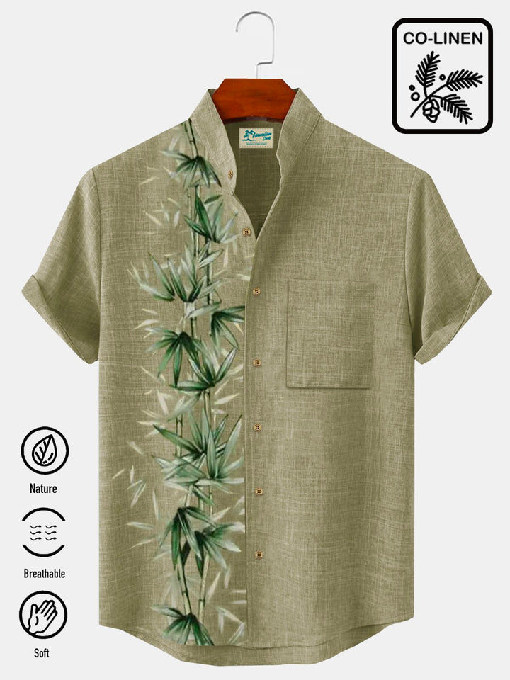 Alohadaddy Pocket Vintage Bamboo Print Beach Men&