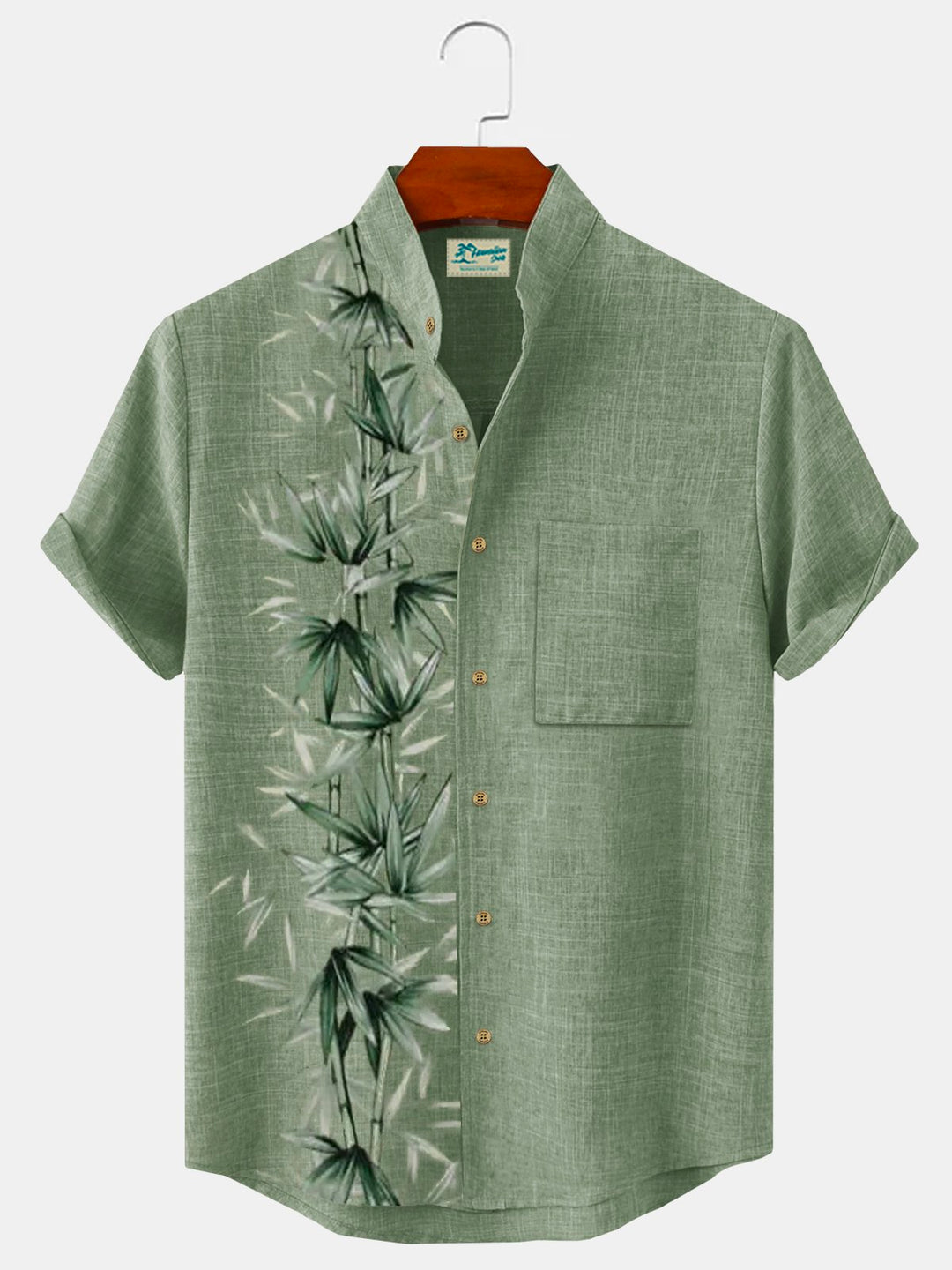 Alohadaddy Pocket Vintage Bamboo Print Beach Men&