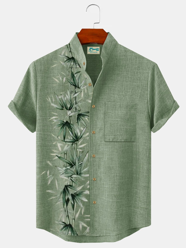 Alohadaddy Pocket Vintage Bamboo Print Beach Men&