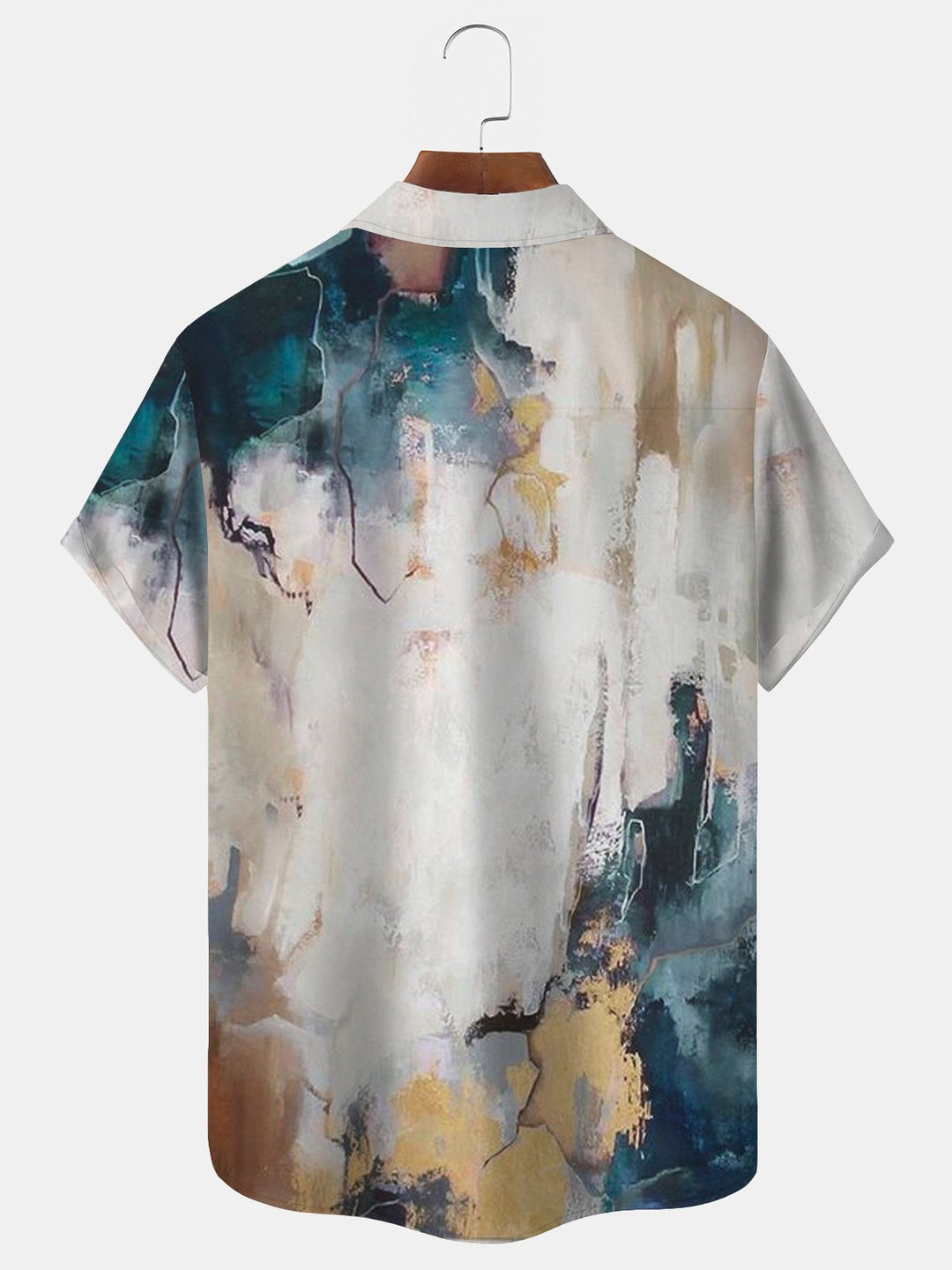 Alohadaddy Vintage Art Textured Marble Print Beach Men&