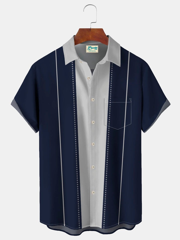 Alohadaddy Vintage Bowling Print Beach Men&