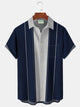 Alohadaddy Vintage Bowling Print Beach Men's Hawaiian Oversized Shirt With Pocket