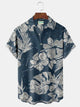 Alohadaddy Beach Vacation Men's Hawaiian Shirts Tropical Leaves Stretch Big Size VintageCasual Aloha Button Down Shirts
