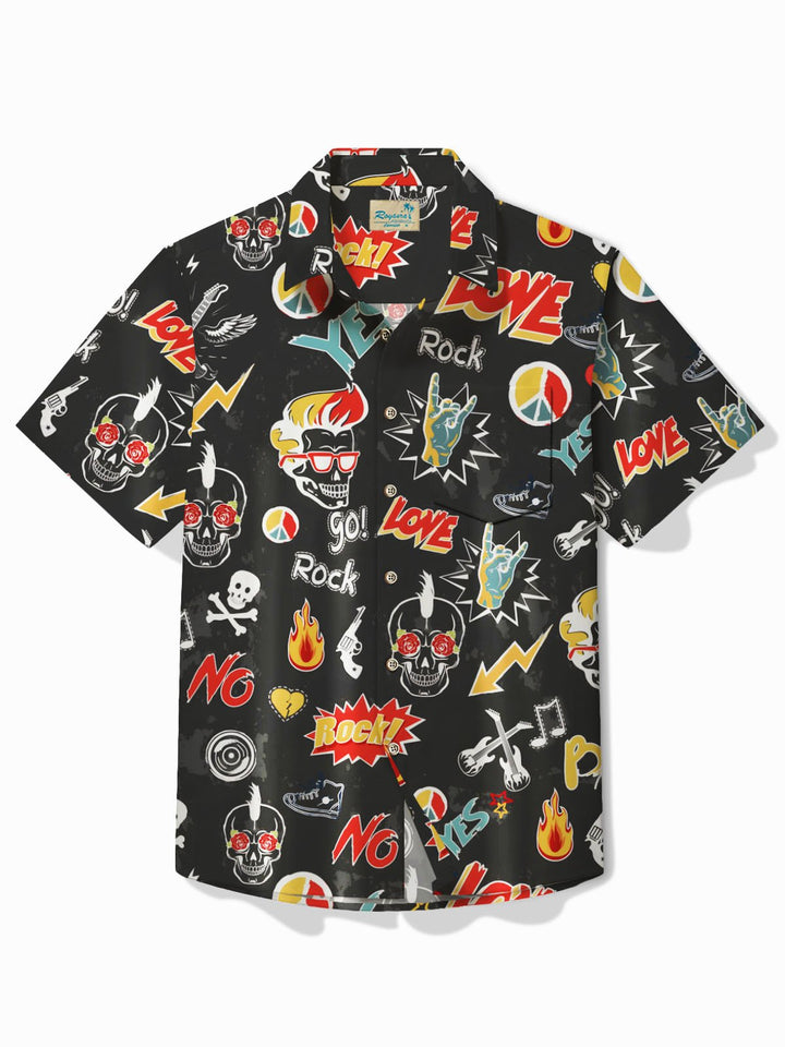 Alohadaddy Vintage Rock Music Dark Gray Men&