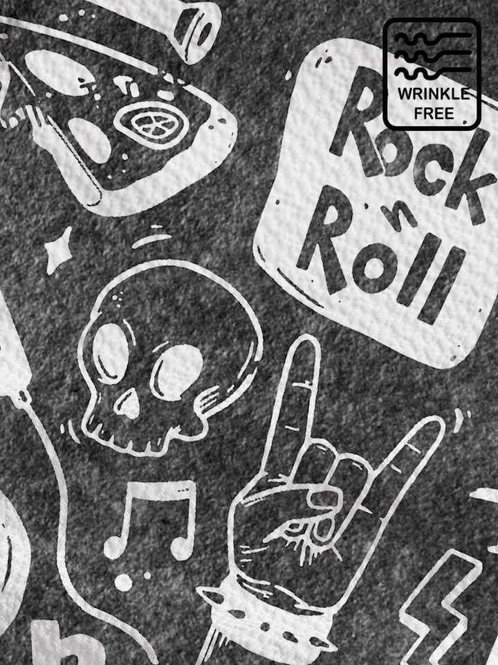 Camisas de rock and roll retro de los años 50 de Alohadaddy, color gris oscuro, para hombre, de rock and roll, elásticas, de talla grande, sin arrugas, con bolsillos de seersucker, camisas de campamento con botones