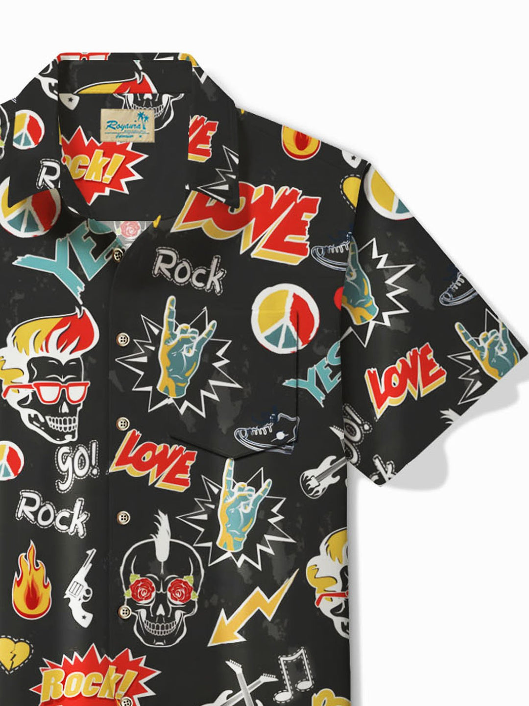 Alohadaddy Vintage Rock Music Dark Gray Men&