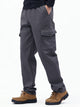 Men's Pure Cotton Workwear Casual Large Size Loose Washed Straight Leg Workwear Trousers